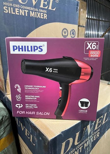 Philips X6 8800 Watt Renkli Saç Kurutma ve fön Makinesi - Görsel 2