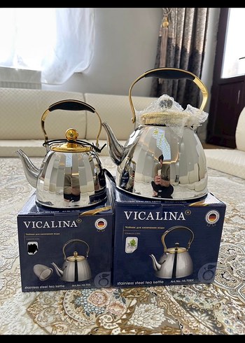 Parlak Altın Renkli Vicalina Çaydanlık Seti - Görsel 2