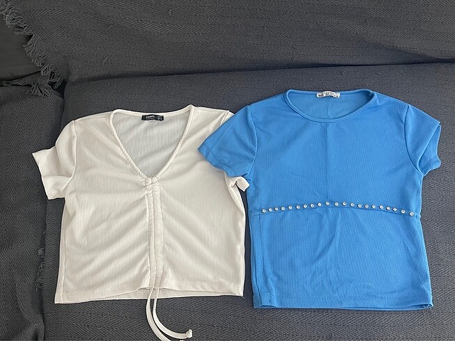m Beden Kısa kollu crop tshirt üst