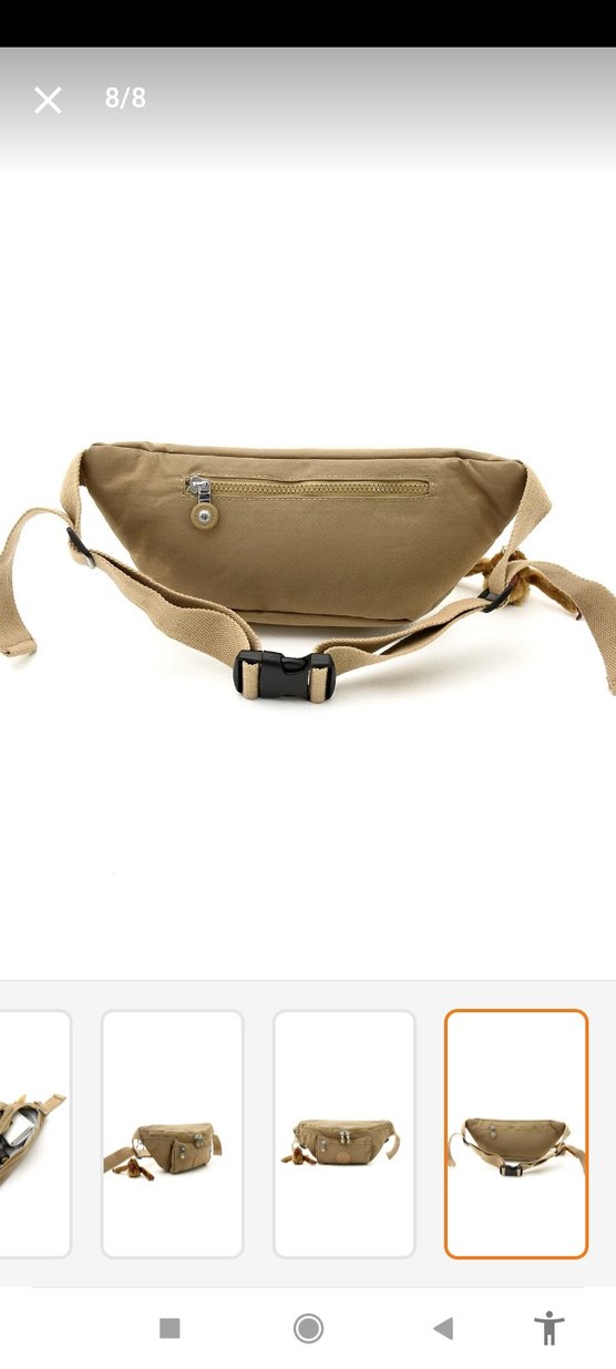 Bej Kemerli Kadın Bel Çantası - Görsel 3