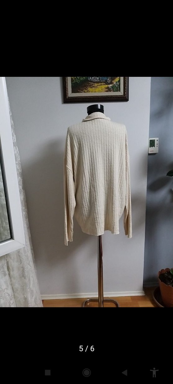 Beyaz Örgü Kadın Kazak - Görsel 2