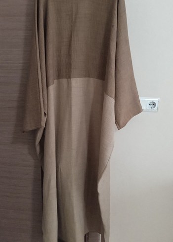 büyük beden keten tesettür elbise - Görsel 2