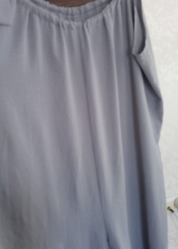 Gri Kadın ayrobin kumaş salopet - Görsel 7