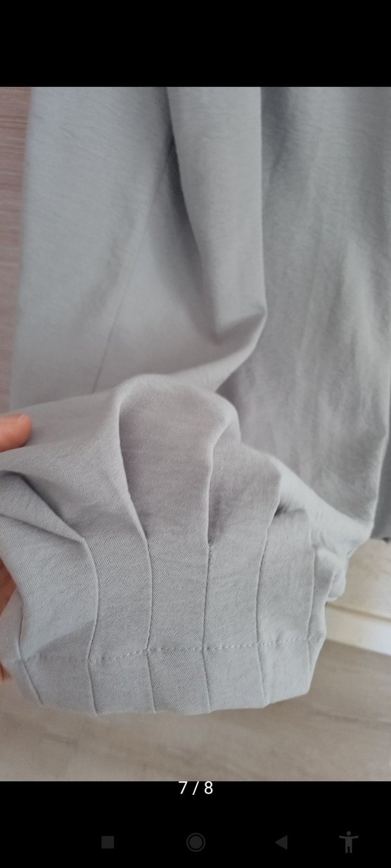 Gri Kadın ayrobin kumaş salopet - Görsel 5