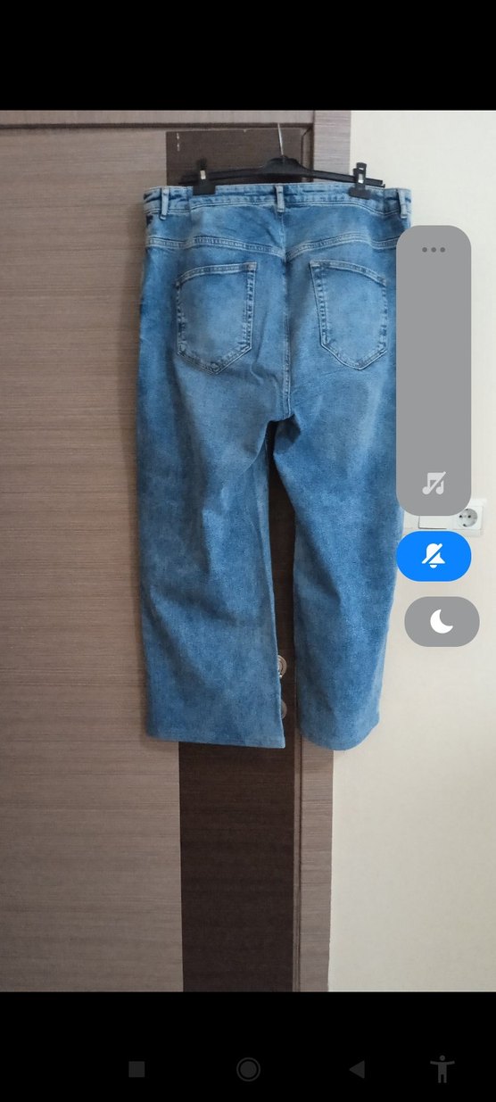 büyük beden  bol paça kot pantolon - Görsel 5