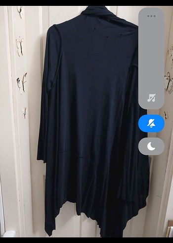 Siyah Uzun Rahat Kesim mevsimlik hırka - Görsel 4