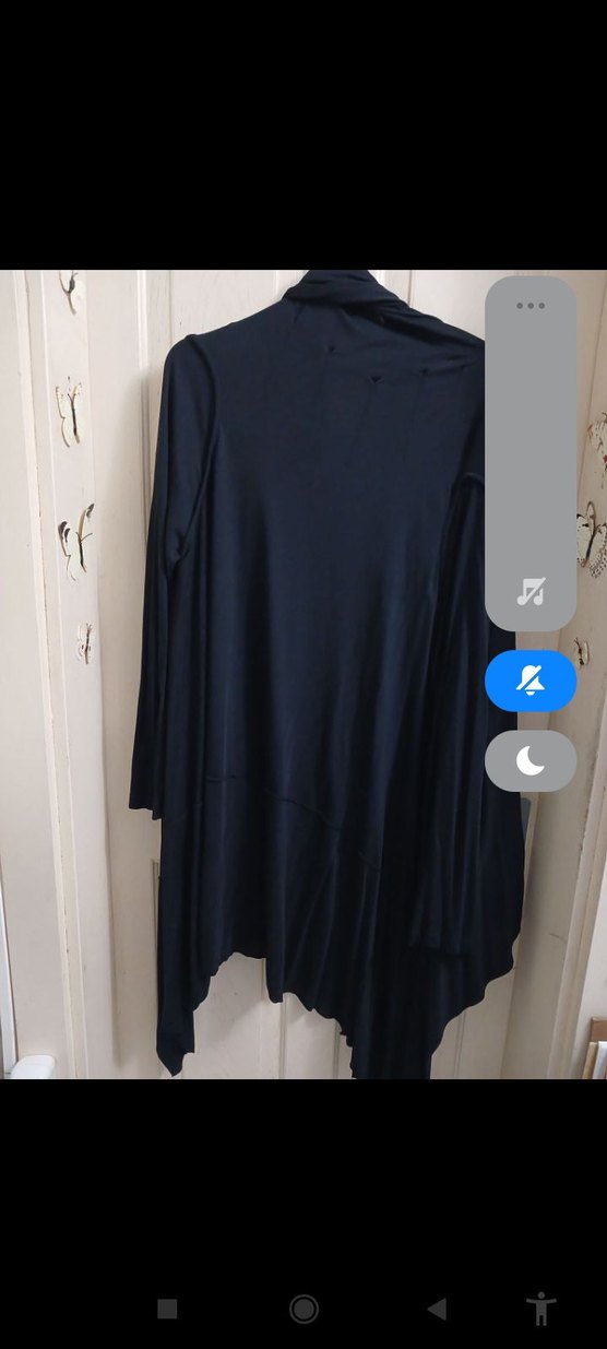 Siyah Uzun Rahat Kesim mevsimlik hırka - Görsel 4