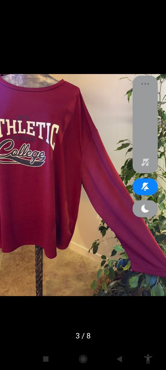 Bordo Baskılı Oversize Sweatshirt - Görsel 3