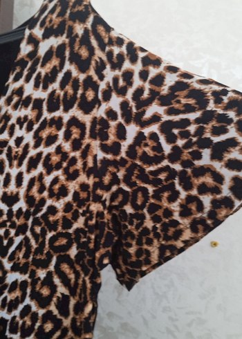 Leopar Desenli V Yaka tulum - Görsel 8