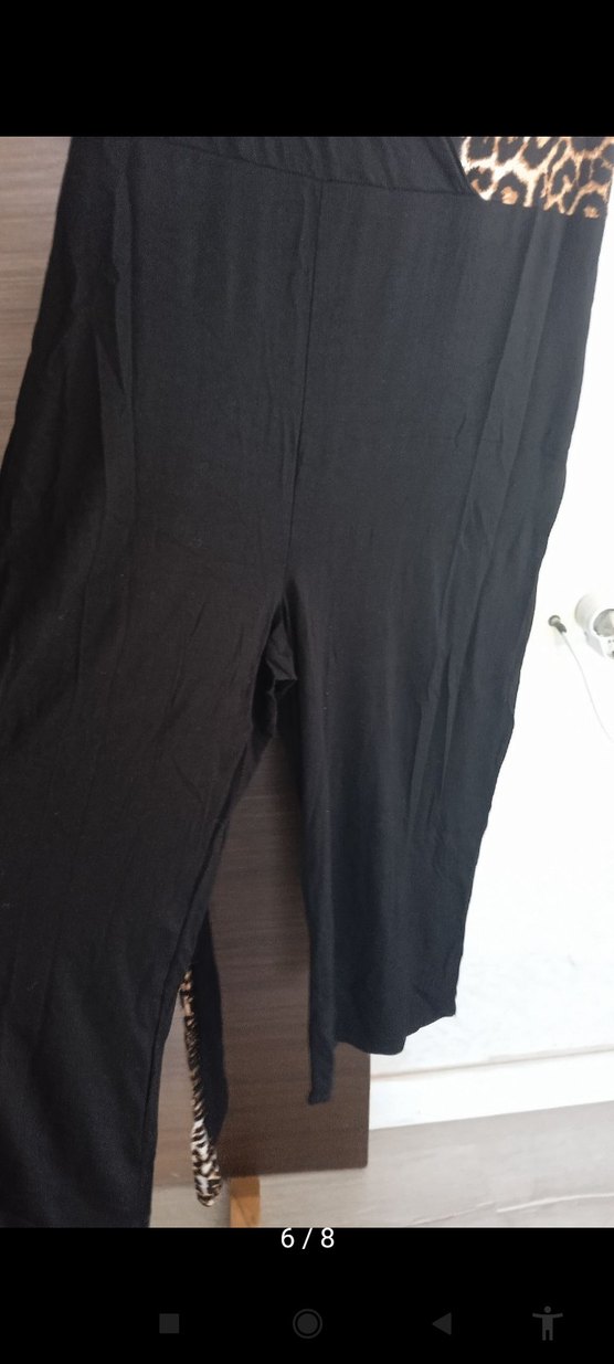 Leopar Desenli V Yaka tulum - Görsel 3