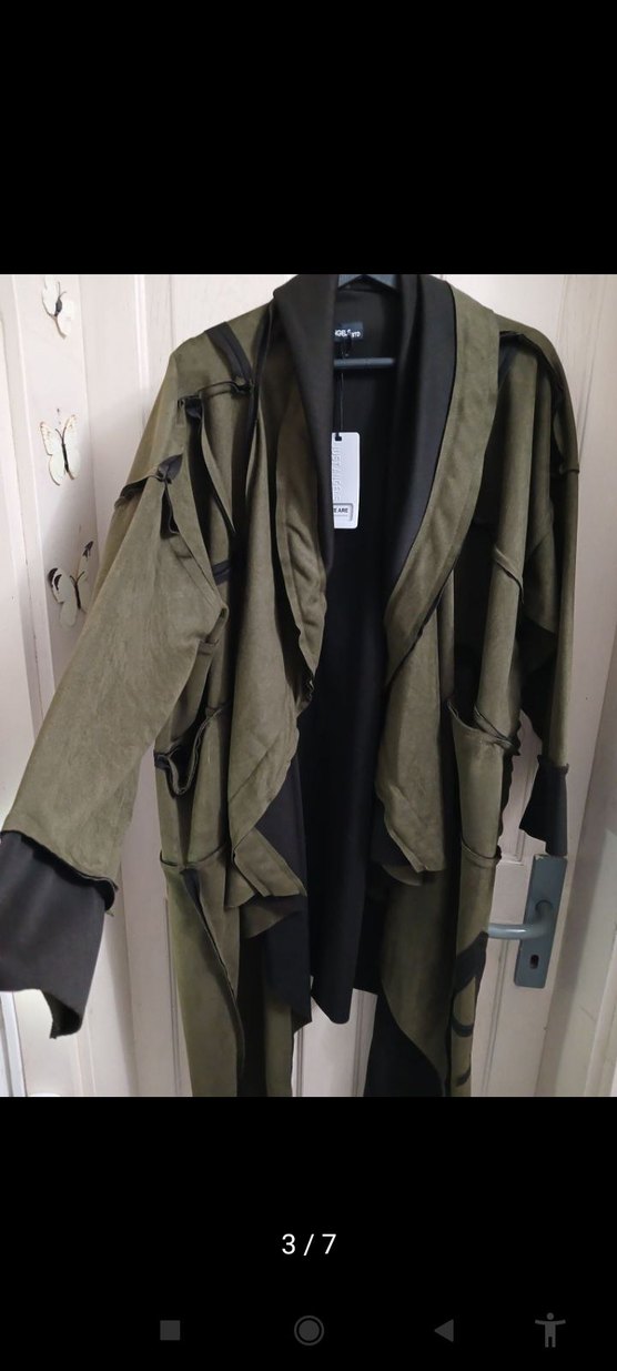 Süet Uzun Kadın Kaban - Görsel 3