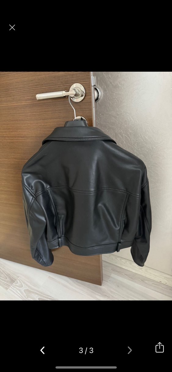 Zara deri ceket - Görsel 3