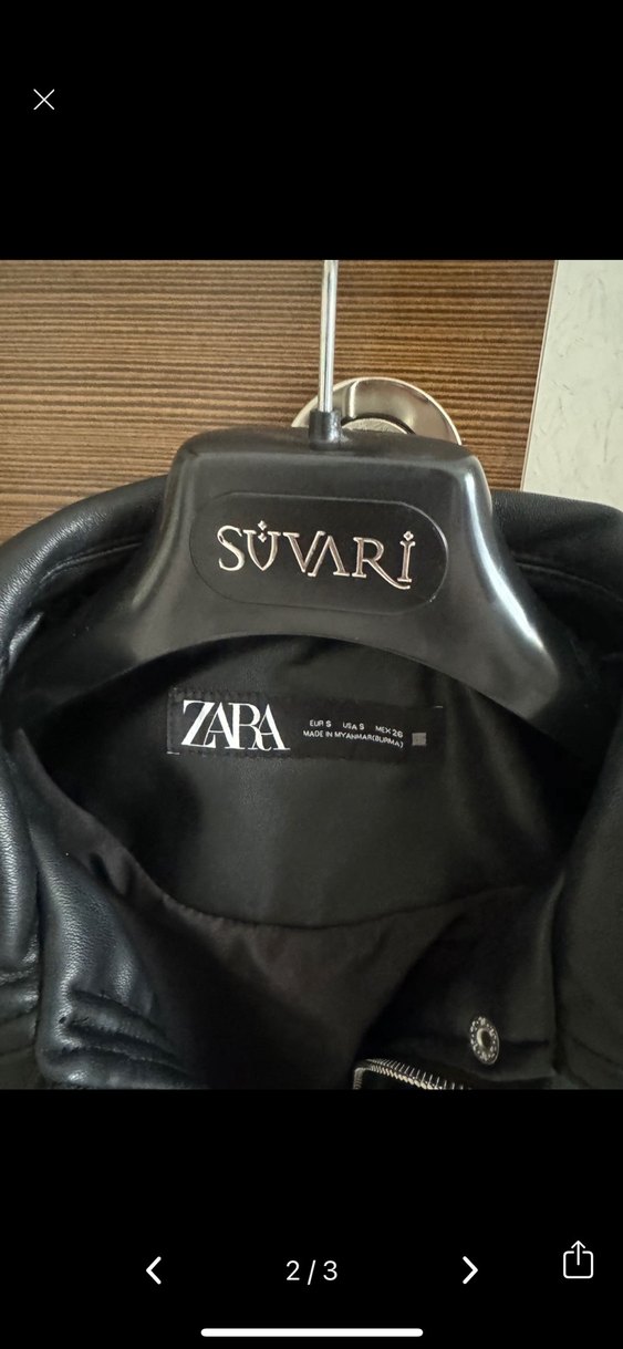 Zara deri ceket - Görsel 2