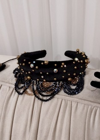 Boncuk İşlemeli Siyah Uzun Kollu tesettür Bindallı - Görsel 6