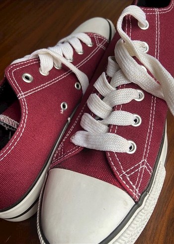 43 Beden bordo Renk Bordo Bağcıklı oversize Günlük Spor Ayakkabı