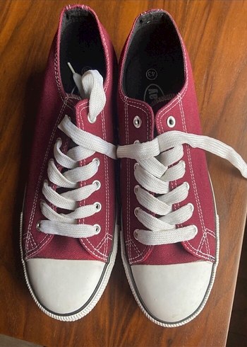 Bordo Bağcıklı oversize Günlük Spor Ayakkabı