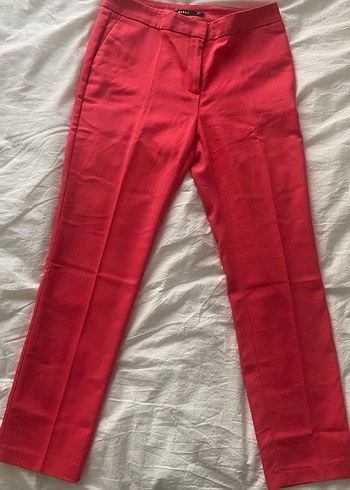 Kırmızı pembe Kadın Kumaş Pantolon - Görsel 2