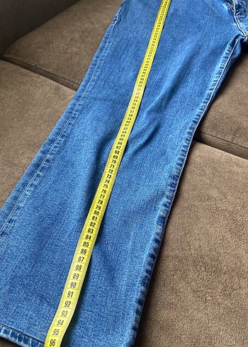 Erkek Mavi Normal Kesim Midi Kot Pantolon - Görsel 4