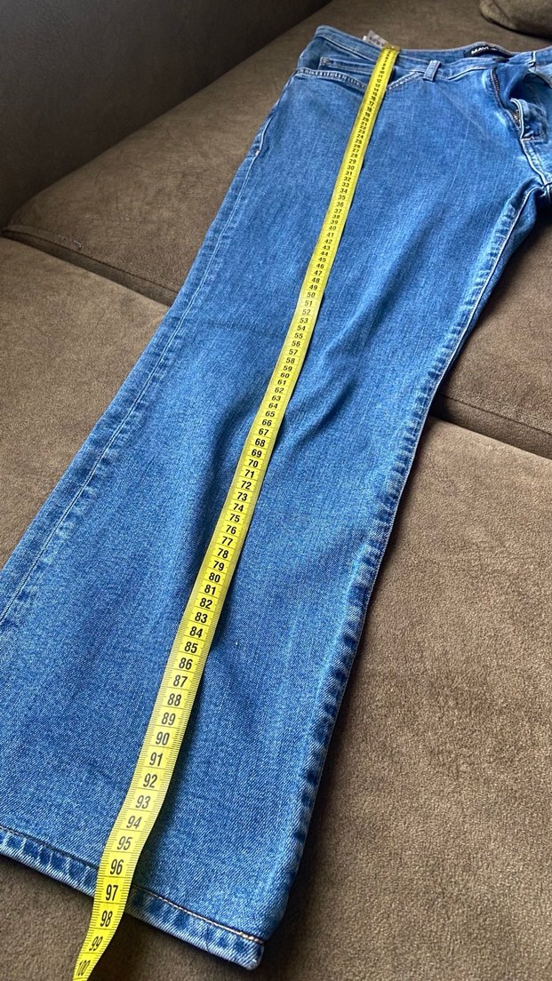 Erkek Mavi Normal Kesim Midi Kot Pantolon - Görsel 4