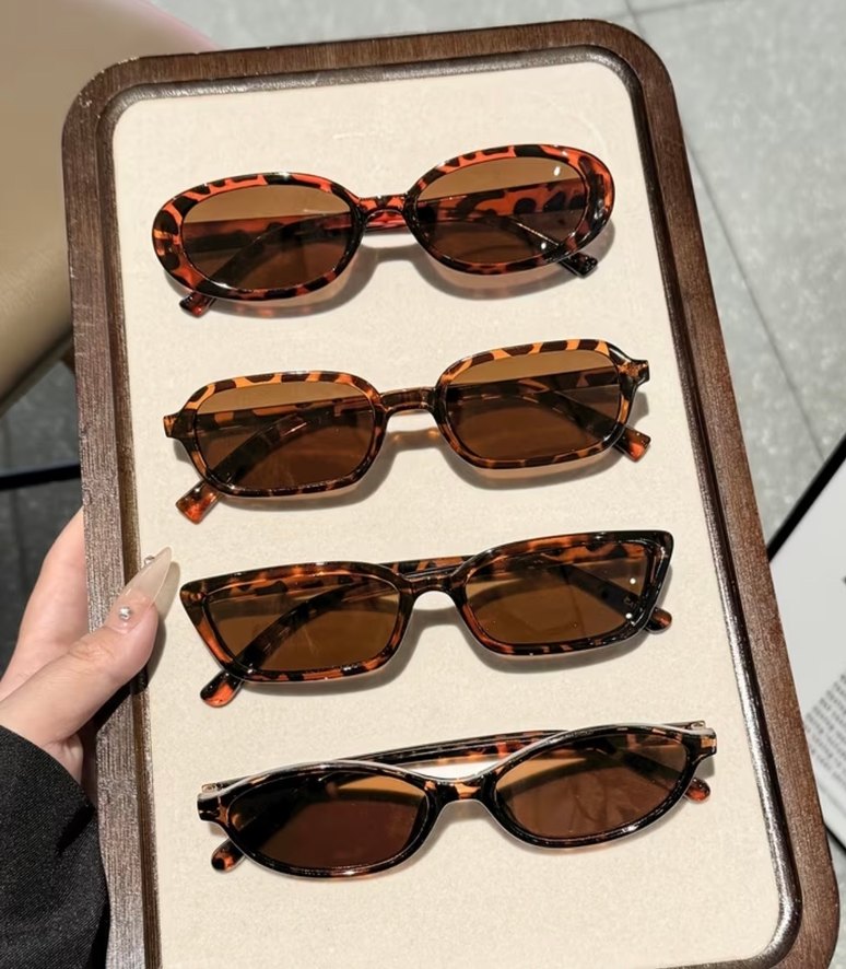 Leoparlı Vintage Güneş Gözlüğü - Görsel 2