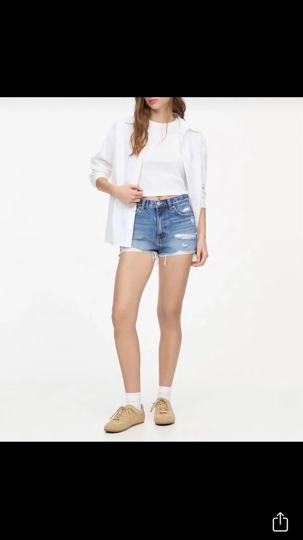 Stradivarius Kot Şort D75 - Görsel 5