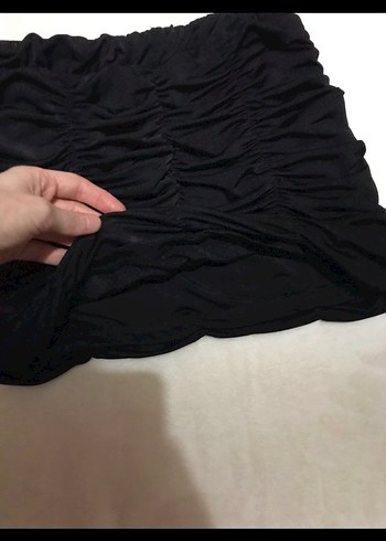 Fırfırlı Siyah Gotik Mini Etek büzgülü mini pinterest etek - Görsel 2