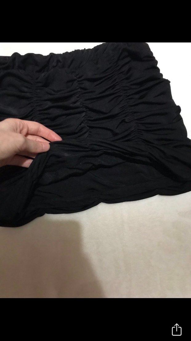 Fırfırlı Siyah Gotik Mini Etek büzgülü mini pinterest etek - Görsel 2