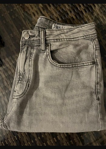 ZARA orjinal Gri jeans kot pantolon - Görsel 2