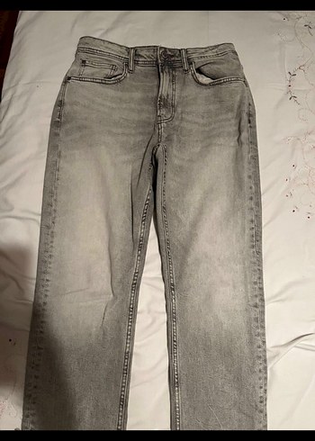 ZARA orjinal Gri jeans kot pantolon - Görsel 4