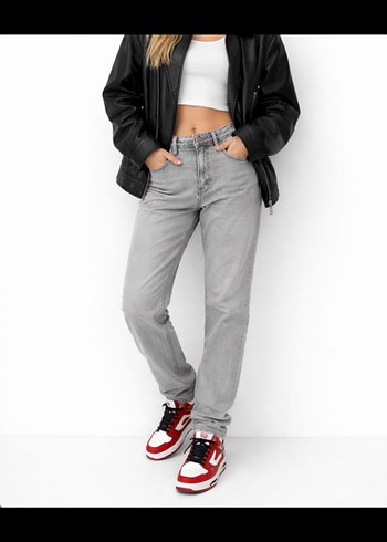 ZARA orjinal Gri jeans kot pantolon - Görsel 5