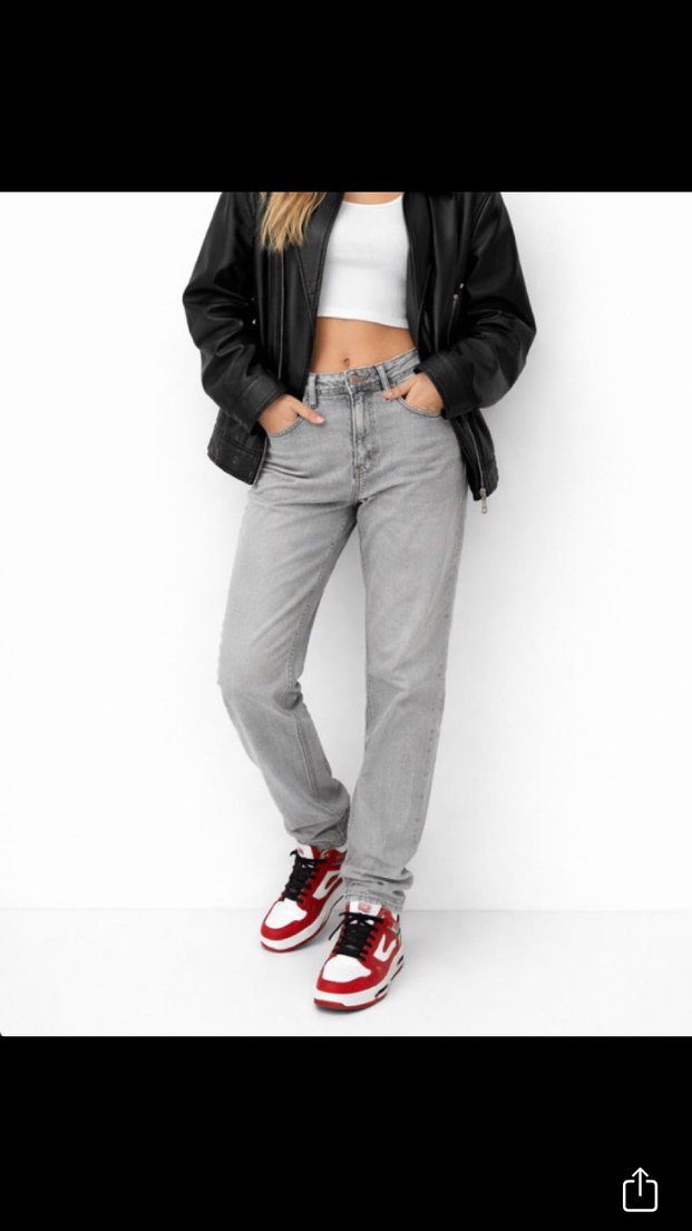 ZARA orjinal Gri jeans kot pantolon - Görsel 5