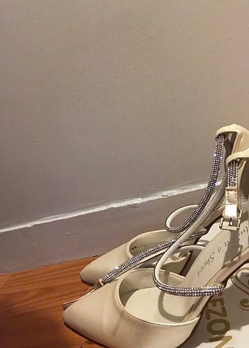 Gelin Ayakkabısı Düğün Nikah Söz İsteme Topuklu ayakkabı Temiz - Görsel 4