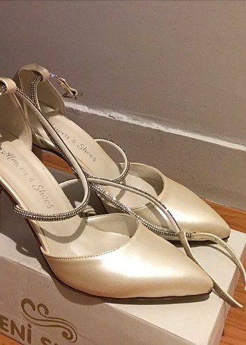 Gelin Ayakkabısı Düğün Nikah Söz İsteme Topuklu ayakkabı Temiz - Görsel 2