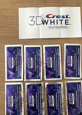 CREST 3D White 8 paket 16 band diş beyazlatma 