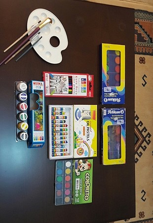 sulu kuru pastel ve akrilik boya