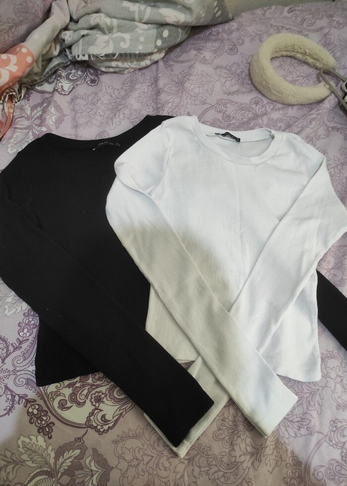 İkili Crop Bluz  - Görsel 3