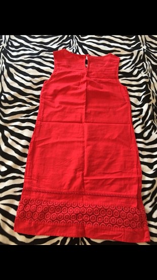Fendi F&F marka yazlık kırmızı elbise 
