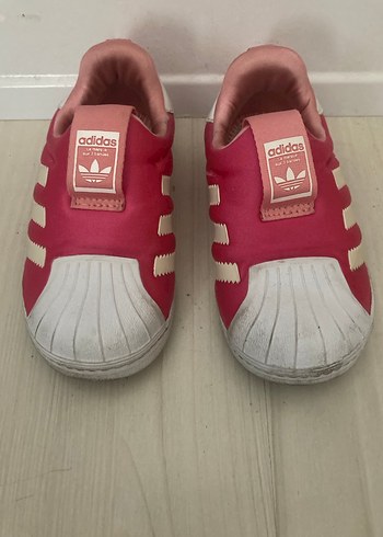 25 Beden Kız Çocuk Pembe Adidas Cırtlı Spor Ayakkabı