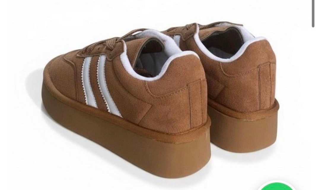 Kadın Süet Platform Kahverengi Spor Ayakkabı - Görsel 2