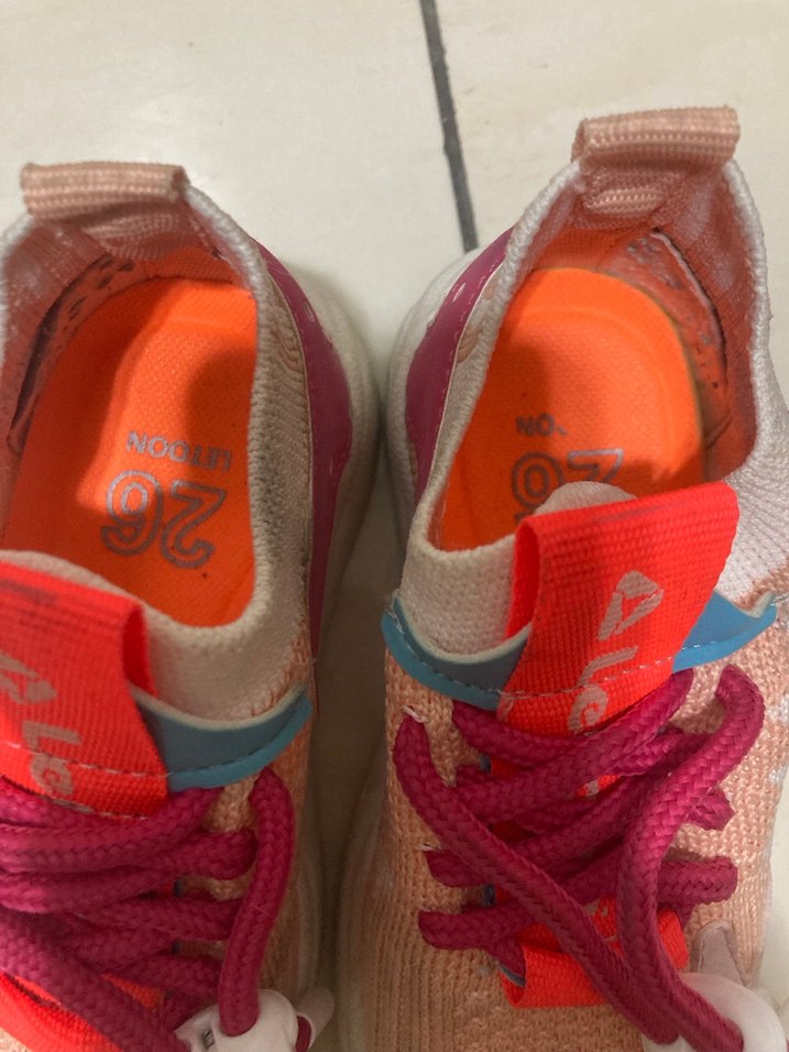 Kız Çocuk Renkli Bağcıklı Sneakers - Görsel 3