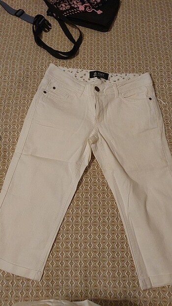 Capri pantolon 38 beden beyaz