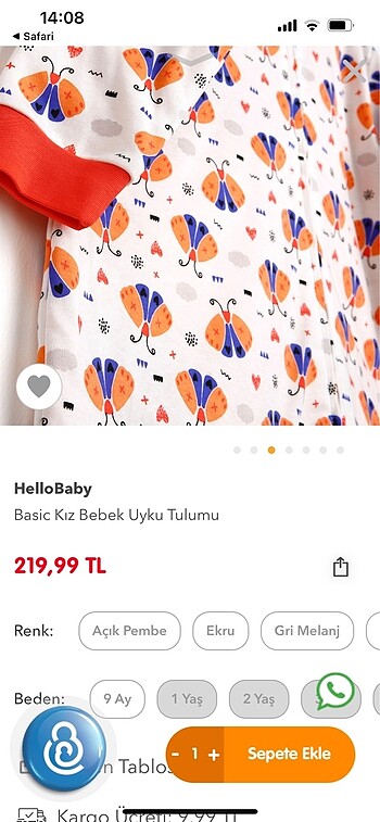 HelloBaby uyku tulumu