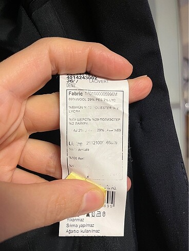 36 Beden Beymen Business ince yün ceket