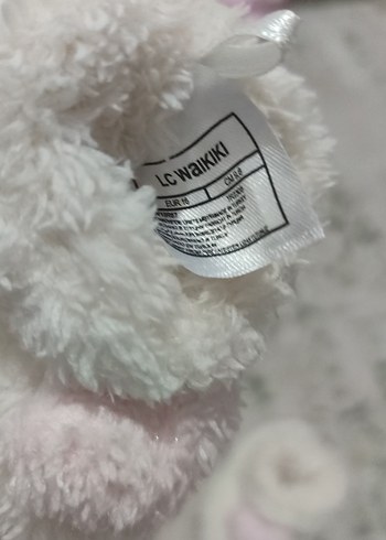 Kız Çocuk Beyaz Peluş Ev Terliği - Görsel 3