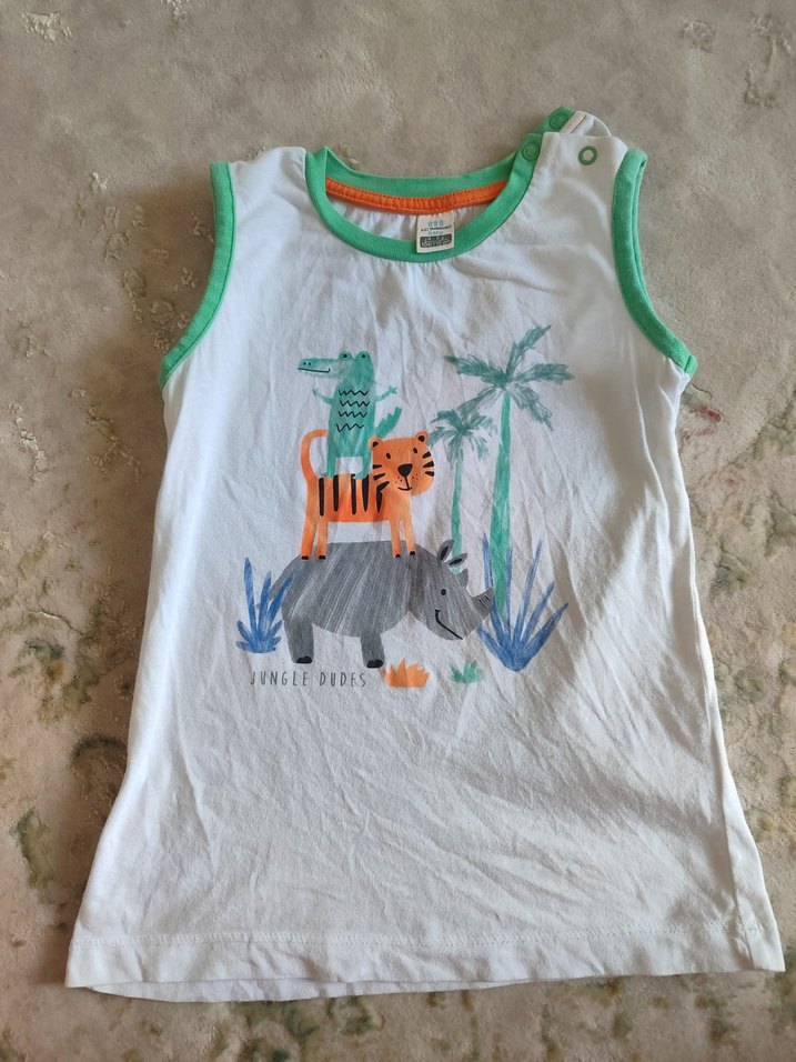 Baskılı Yeşil Çocuk Atlet - Görsel 3