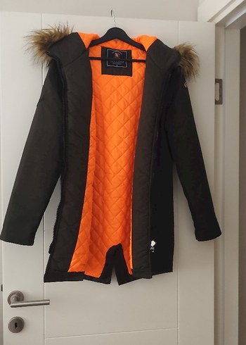 Gri Kürklü Kamuflaj Erkek Mont sifir - Görsel 4