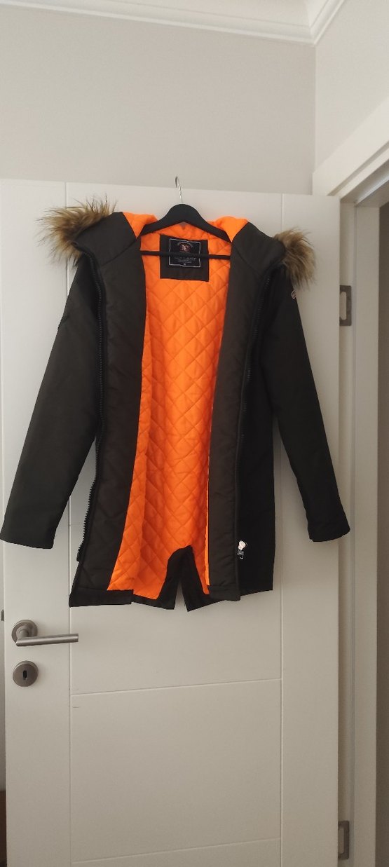 Gri Kürklü Kamuflaj Erkek Mont sifir - Görsel 4