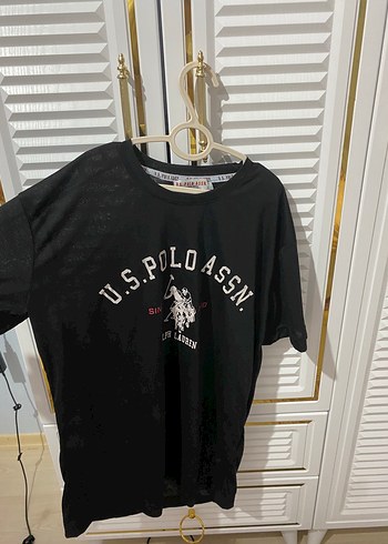l Beden U.S. Polo Assn. Siyah Baskılı Erkek Tişört