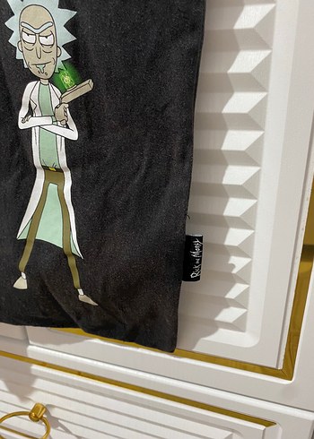 LC Waikiki Rick and morty Siyah Baskılı Kadın Çanta