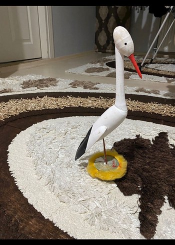 Beyaz Leylek Figürin